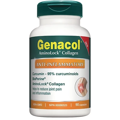 Genacol Anti-Inflammatoire avec Collagène AminoLock, Curcumine de Curcuma et BioPerine
