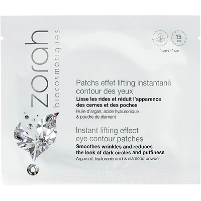 Instant lifting effect eye contour patches