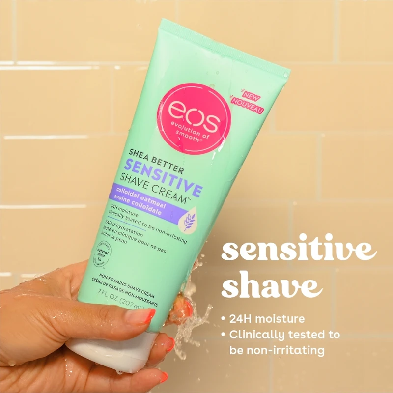 Shea Better™ Sensitive Moisturizing Shaving Cream, Unscented, Colloidal Oatmeal, 24H Moisture