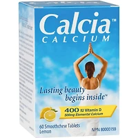 Calcia Calcium with Vitamin D 400IU calcium 500MG  Lemon