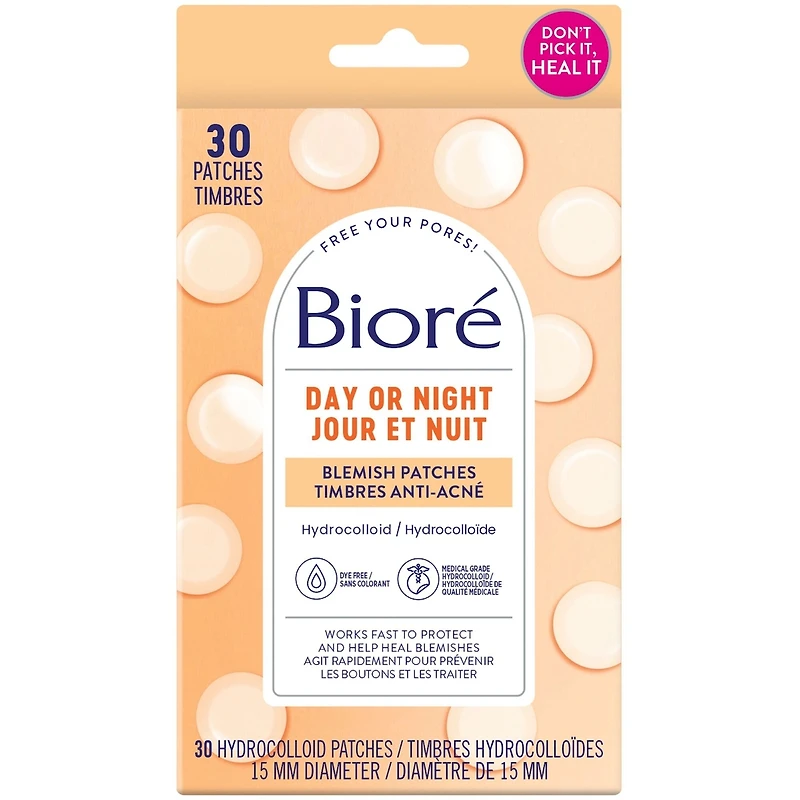 Day or Night Pimple Patches, Hydrocolloid Patches to Cover & Reduce Blemishes| Dye Free