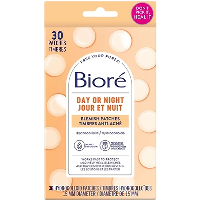 Timbres anti-boutons jour et nuit, timbres hydrocolloïdes pour couvrir les boutons et réduire leur taille de Bioré | Sans colorant