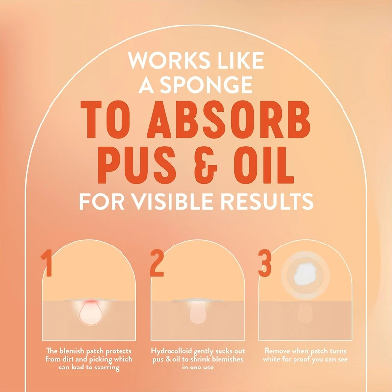 Day or Night Pimple Patches, Hydrocolloid Patches to Cover & Reduce Blemishes| Dye Free