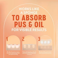 Timbres multiaction absorbants pour sébum et acné de Bioré | Timbres hydrocolloïdes pour peau grasse, grands timbres