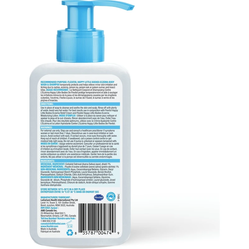 Happy Little Bodies™ Eczema 2 in 1 Body Wash and Shampoo