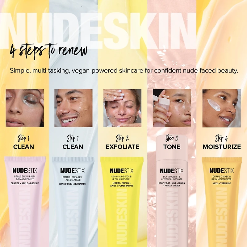 NUDESKIN 3-Step: Citrus Renew Set For Sensitive Skin
