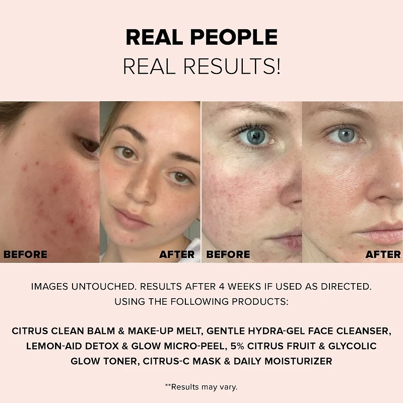 NUDESKIN L’ensemble en 3 étapes Citrus Renew pour maquillage