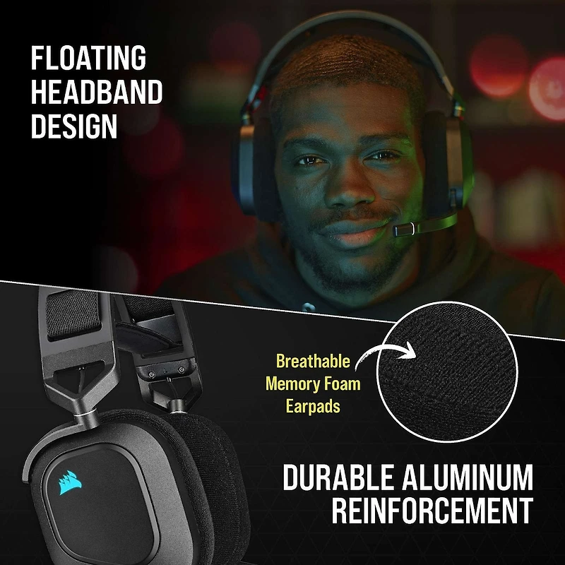 HS80 RGB Wireless Gaming Headset with Spatial Audio