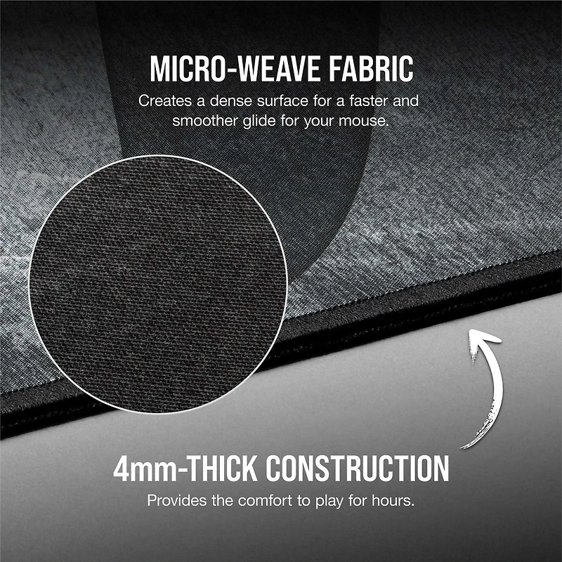 MM350 PRO Tapis de souris de jeu en tissu résistant aux éclaboussures  – Taille XL étendue