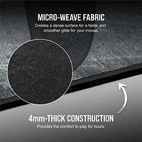MM350 PRO Tapis de souris de jeu en tissu résistant aux éclaboussures  – Taille XL étendue