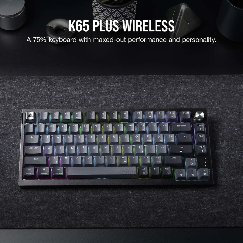 Clavier de jeu mécanique sans fil K65 Plus RVB