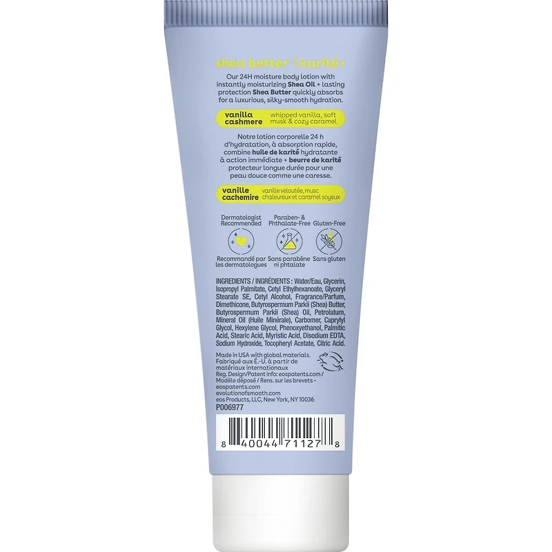 eos karité Hydration 24H Lotion Vanilla Cachemire