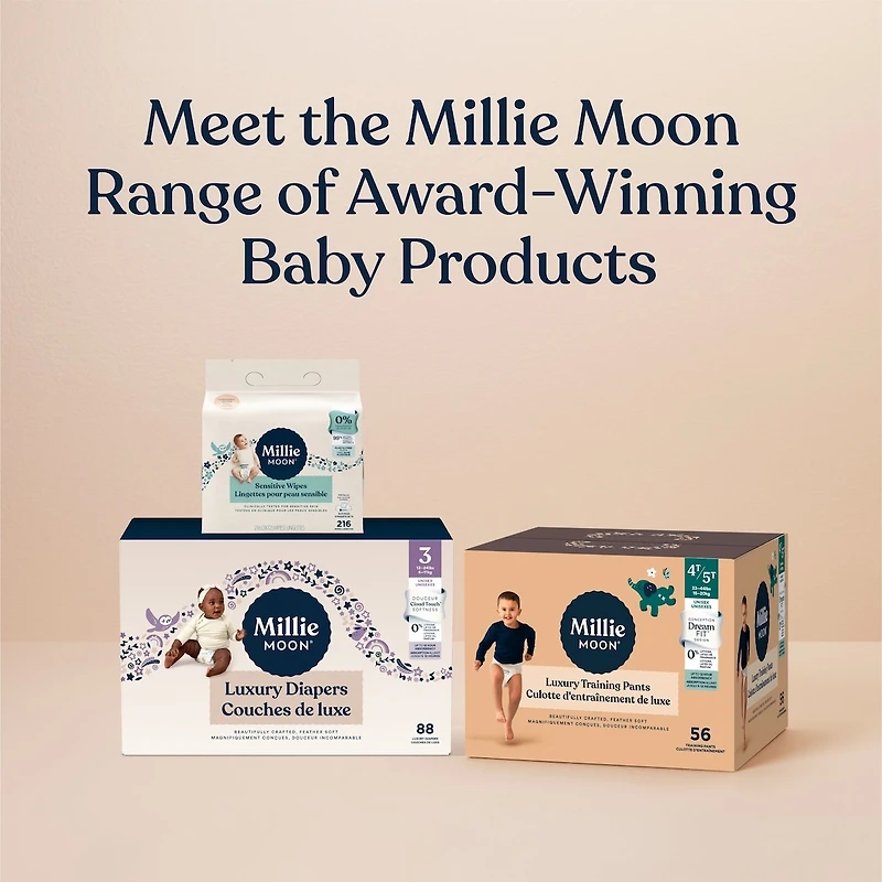 Culottes D’apprentissage De Luxe de Millie Moon, Taille 3T-4T, 66 unités