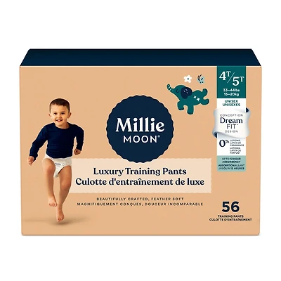 Culottes D’apprentissage De Luxe de Millie Moon, Taille 4T-5T, 56 unités