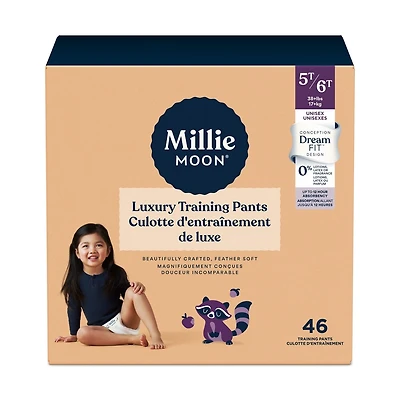 Culottes D’apprentissage De Luxe de Millie Moon, Taille 5T-6T, 46 unités