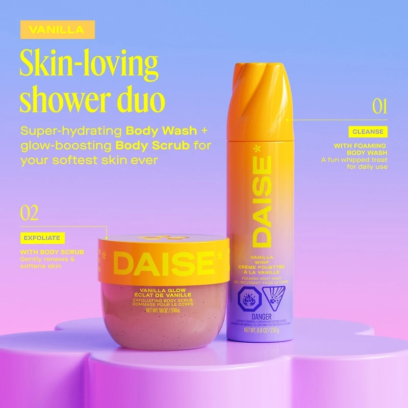 DAISE Exfoliating Body Scrub in Vanilla Glow