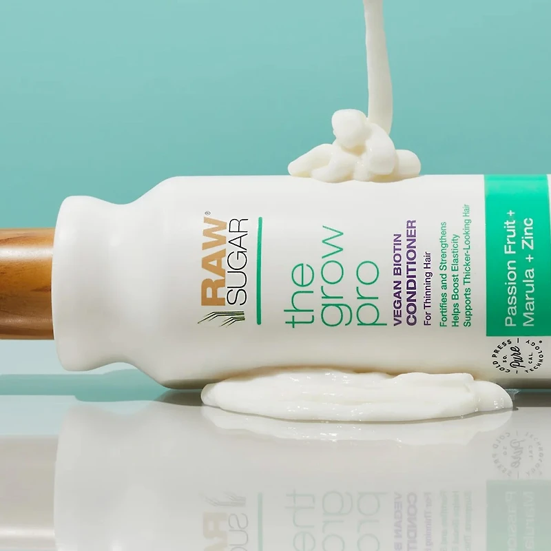 Après-shampoing Raw Sugar The Grow Pro - Fruit de la passion + Marula + Zinc - 530 ml