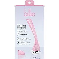 Billie Women’s Razor Kit - 1 Handle + Magnetic Holder + 2 x 5-Blade Refills - Pink Sparkle
