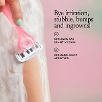 Billie Women’s Razor Kit - 1 Handle + Magnetic Holder + 2 x 5-Blade Refills - Pink Sparkle