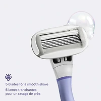 5-Blade Women's Razor - 1 Handle + 2 Blade Refills Sage