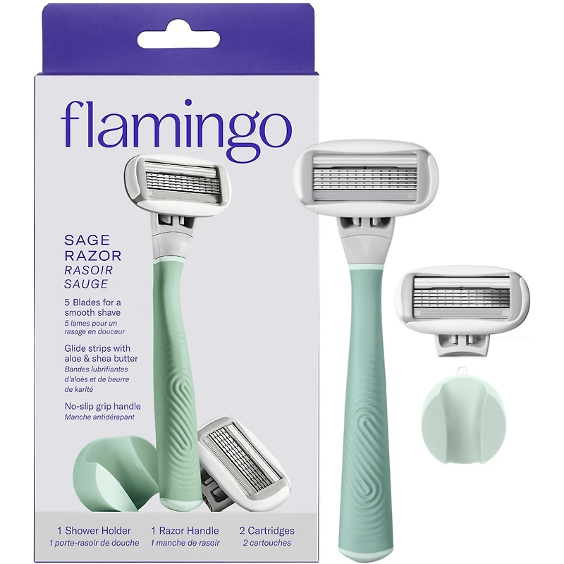 5-Blade Women's Razor - 1 Handle + 2 Blade Refills Lilac