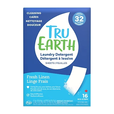 Détergent À Lessive En Feuilles Tru Earth, Linge Frais, 16 Feuilles