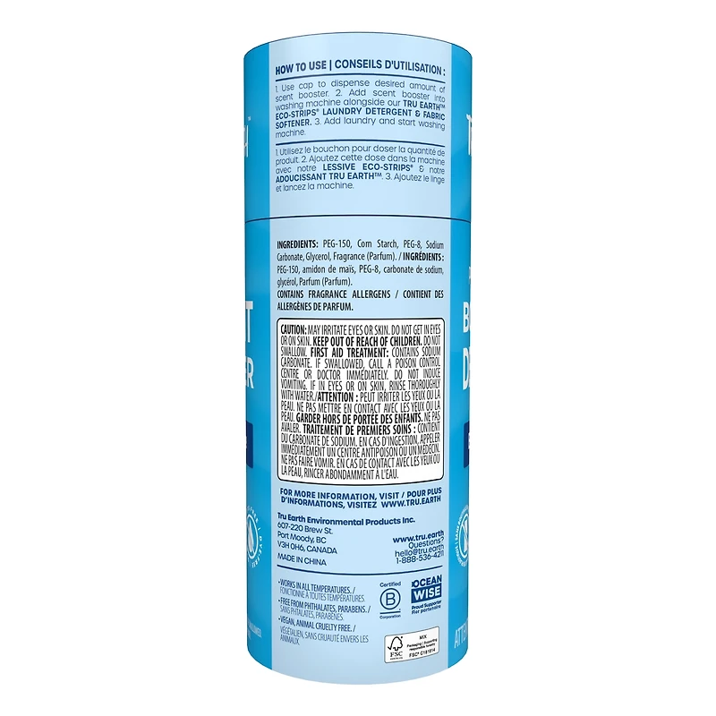Pour Lessive Boosteur de Parfum Tru Earth, Brise Océane, 200g