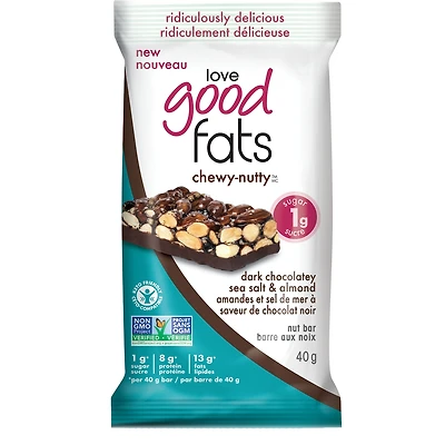 Chewy Nutty Dark Chocolatey Sea Salt & Almond Bar