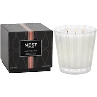 Bougie à trois mèches Rose noire et bois de oud
