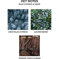 Bougie à trois mèches Blue Cypress & Snow