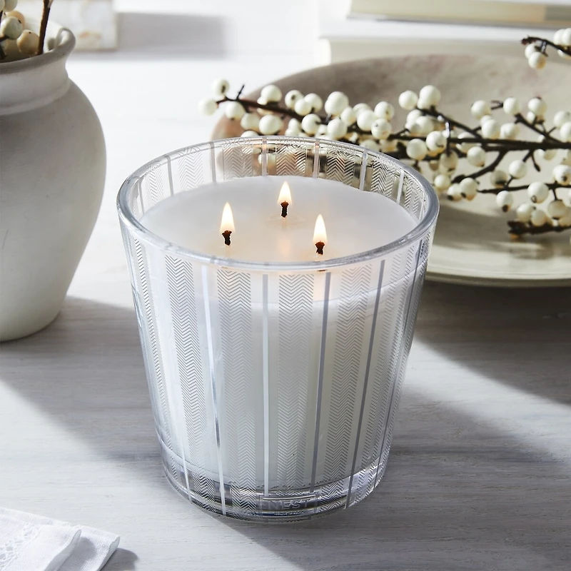 Bougie à trois mèches Blue Cypress & Snow