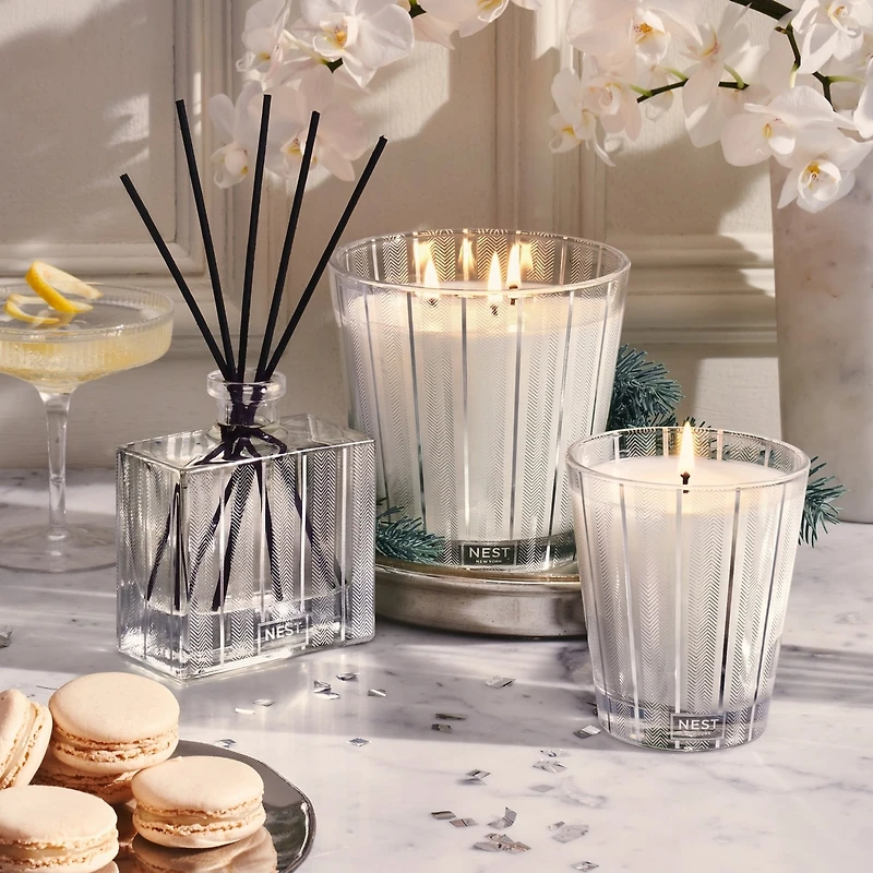 Bougie à trois mèches Blue Cypress & Snow