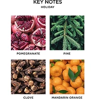 Bougie à trois mèches des Fêtes