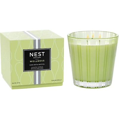 Bougie à trois mèches Lime Zest & Matcha