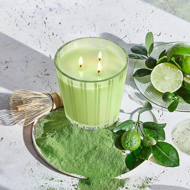 Bougie à trois mèches Lime Zest & Matcha