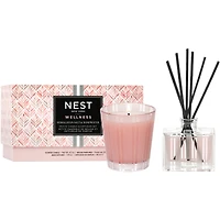 Petite ensemble de bougie et diffuseur de parfum Himalayan Salt & Rosewater