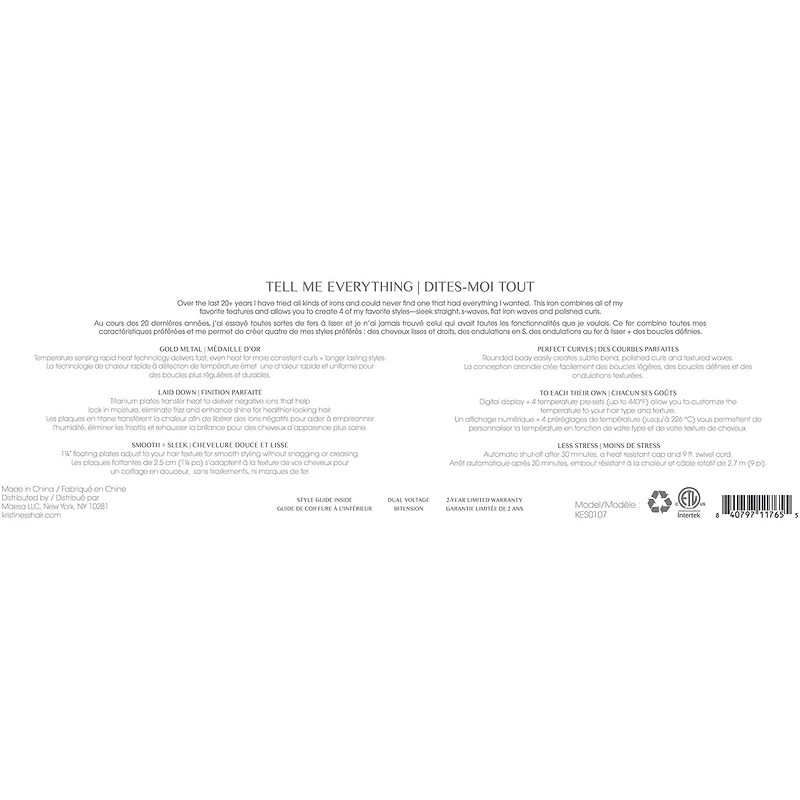 Fer À Lisser 3 En 1