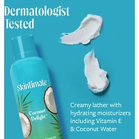Gel à raser au parfum Coconut Delight de marque Skintimate