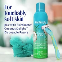 Gel à raser au parfum Coconut Delight de marque Skintimate