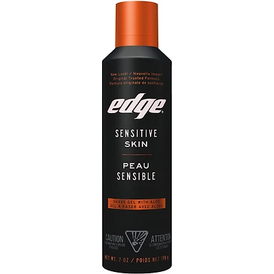 Gel à raser pour hommes de marque Edge pour peau sensible