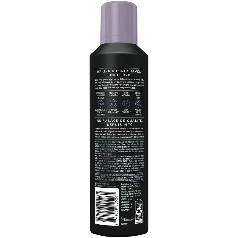 Gel à raser super hydratant pour hommes de marque Edge