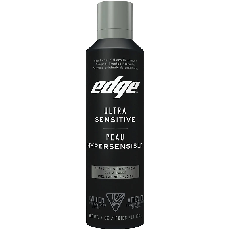 Gel à raser pour hommes de marque Edge pour peau hypersensible