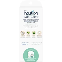 Rasoir Sleek Handle pour peau sensible avec manche étroit et 1 cartouche de lames de marque Schick Intuition