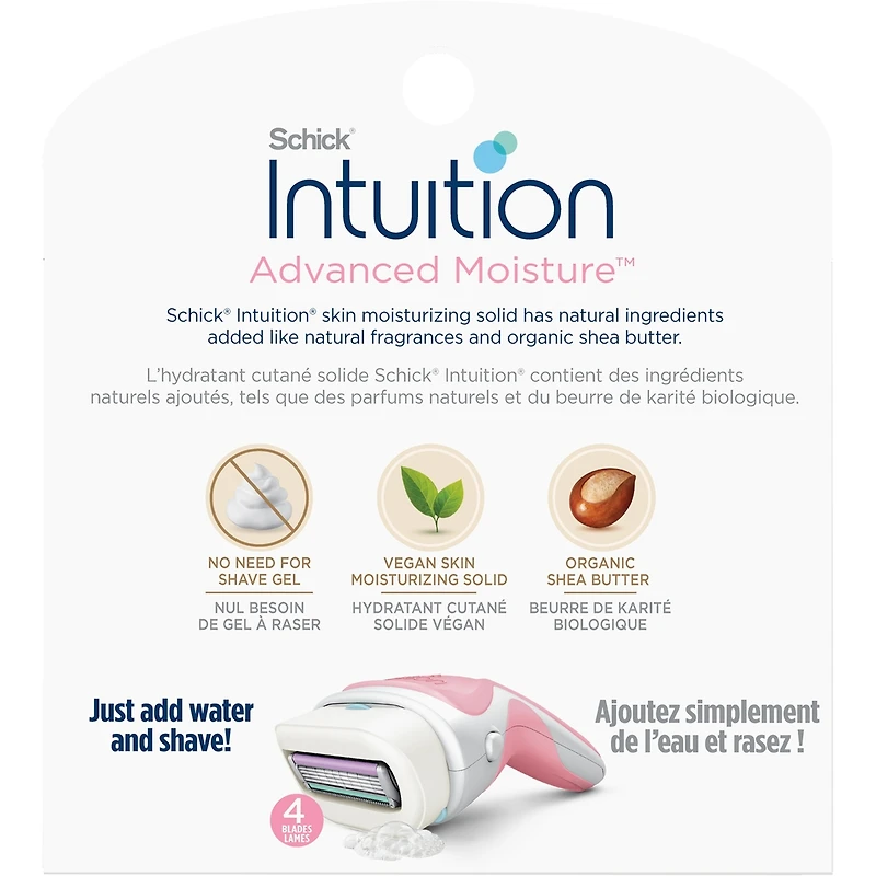 Cartouches de lames Schick Intuition Hydratation améliorée avec beurre de karit