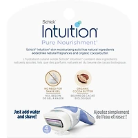 Cartouches de lames Schick Intuition Pure Nourishment avec lait de noix de coco et huile d’amande douce