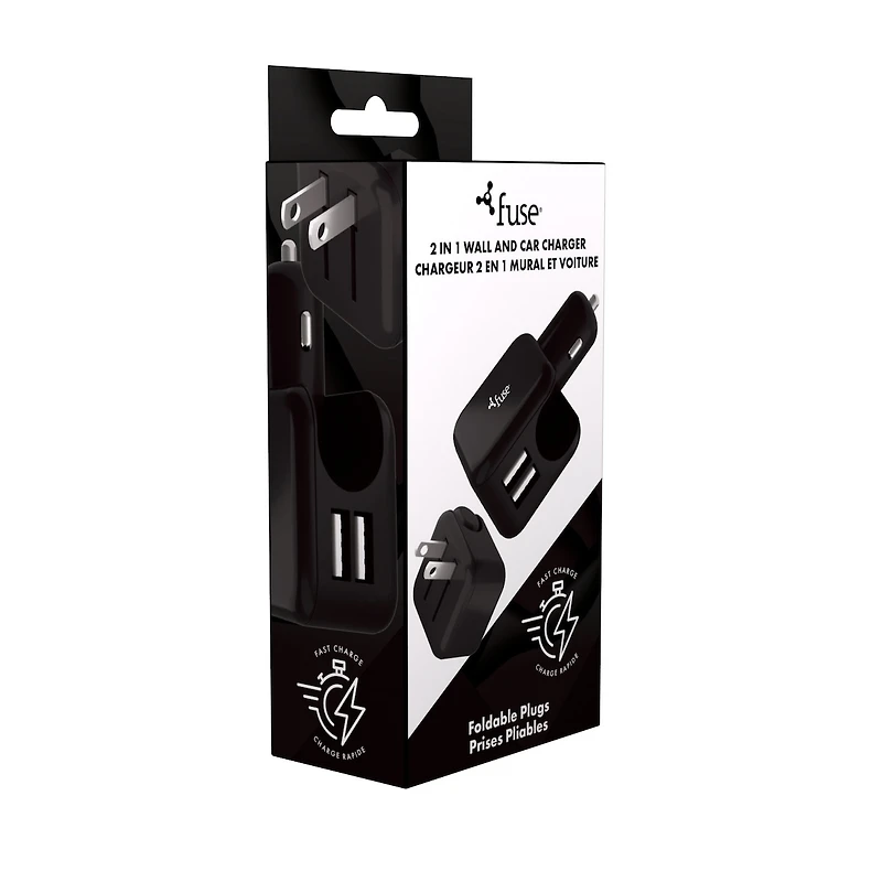 2.1Amp Car/Wall Charger Black
