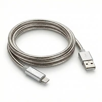 Câble Lightning en métal 3 pi – Argent