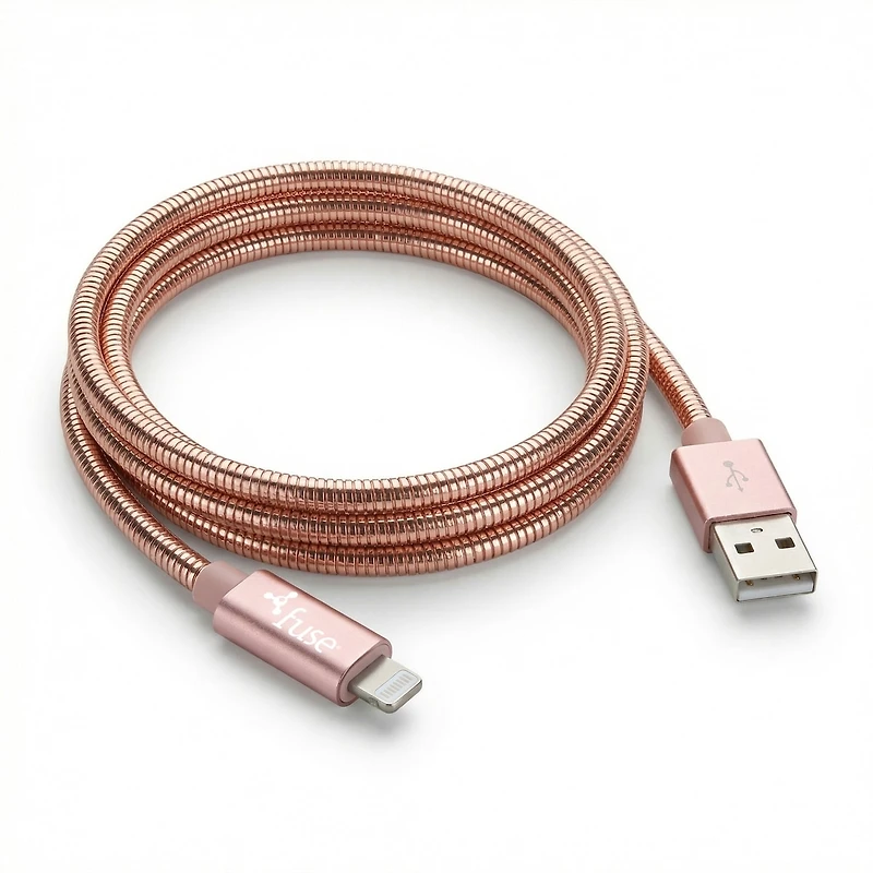 Câble Lightning en métal 3 pi – Or rose