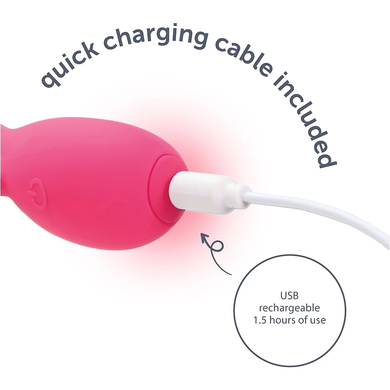 Dual Rabbit Vibrator for Women - Made of Body-Safe Silicone, Fully Waterproof, USB Rechargeable - Dual Vibrating Massager with 10 Vibration Settings