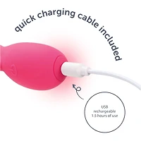 Dual Rabbit Vibrator for Women - Made of Body-Safe Silicone, Fully Waterproof, USB Rechargeable - Dual Vibrating Massager with 10 Vibration Settings